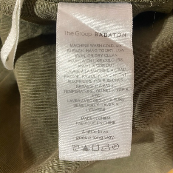 Aritzia Babaton Paperbag Wide Leg Princess Pants Lyocell Olive Green Size Small - Picture 9 of 9